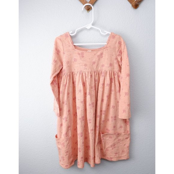 Vignette Rylie Long Sleeve Rose Dandelion Girls Dress, 7y - Picture 1 of 15